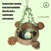 Natural Birdhouse Toy Parakeets Resting Bed Cage Hanging Swing Breeding Nest for Budgies, Lovebirds