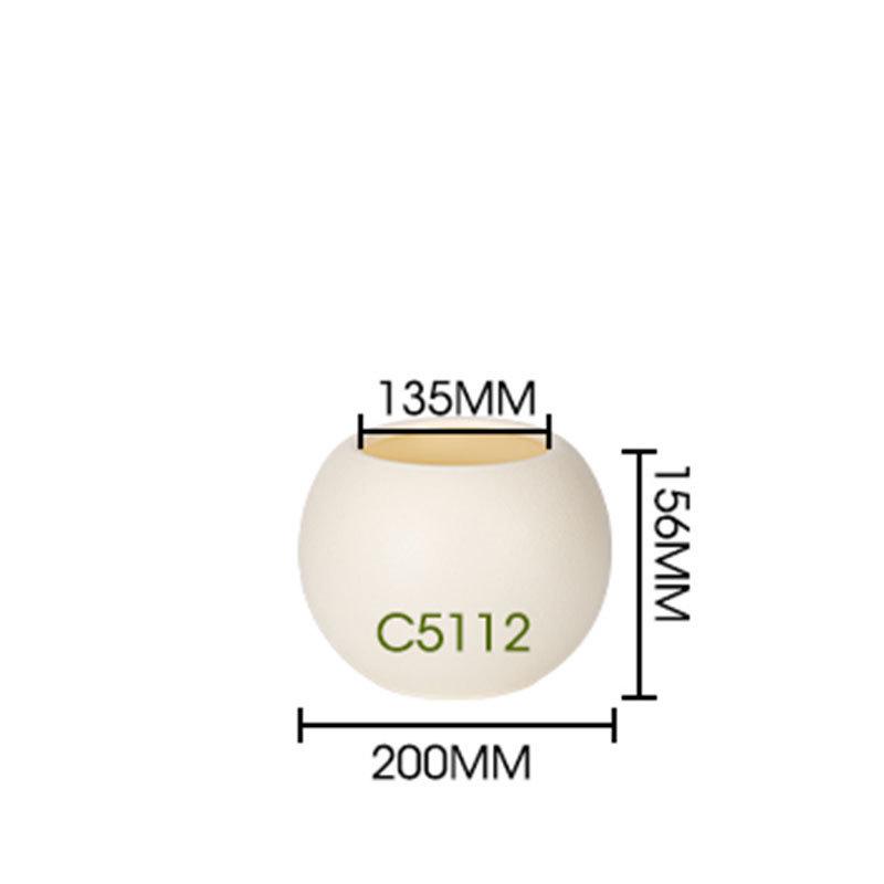 Nordic Minimalist Large Spherical Imitation Rock Planter for Artificial Trees
