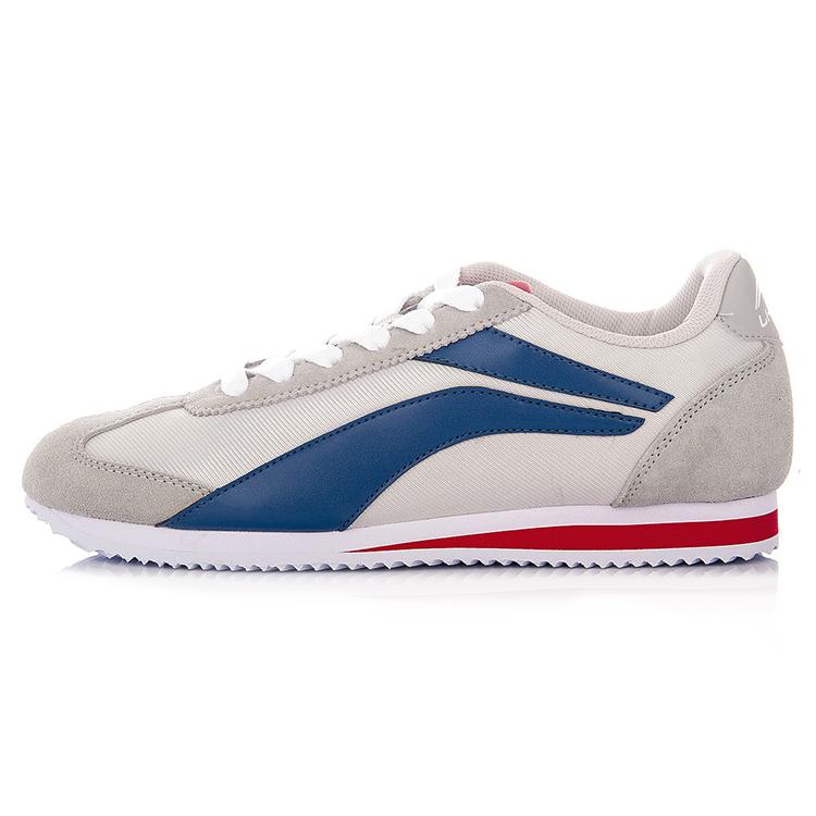 

Li Ning 3K Cushioning Slip Resistant Abrasion Resistant Breathable Lightweight Low top Running Shoes Men s Gray Blue ALCH113-2 43.5