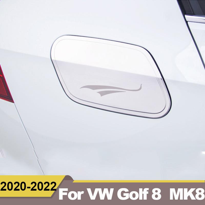 For Volkawagen VW Golf 8 MK8 2022 Stainless Steel Car Fuel Tank Cover Oil Cap Decorative Trim Case Sticker Accessories