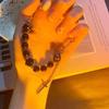 New Dice Cross Tassel Splicing Necklace Titanium Steel Hip Hop Cool Style Accessories Trendy Jewelry Pendant for Women