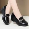 Brand Genuine Leather Women Shoes Round Toe Casual Comfortable Women's Wedge Shoes Spring Autumn Fashion Mother Shoes