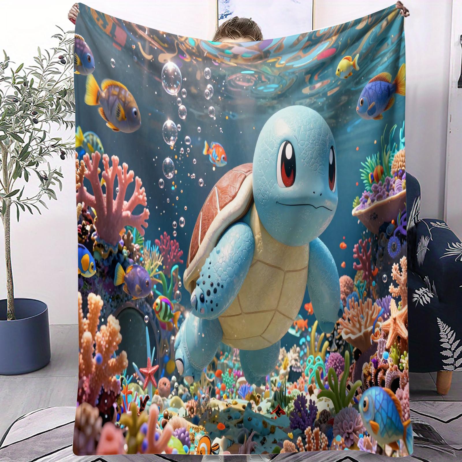 

AnimePikachuThemed Soft Flannel Blanket For Office Travel Comfort Leisure Camp Multifunctional Universal Blanket Fan Gift 70x100cm