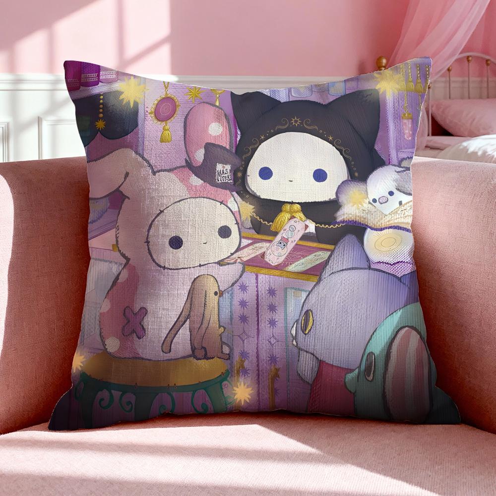 Cartoon S-Sentimental Circus Cushion Cover Breathable Linen Pillowcase Summer Odorless Eco-Friendly Invisible Zipper Washable