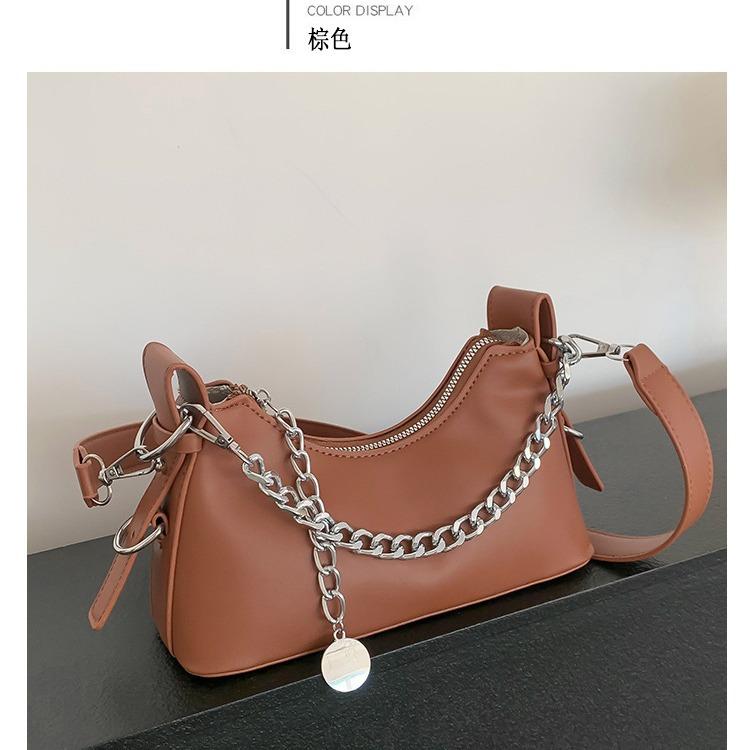 Chain bag women's 2026 new style this year popular texture niche design e-shoulder underarm bag fashiable crossbody small ba