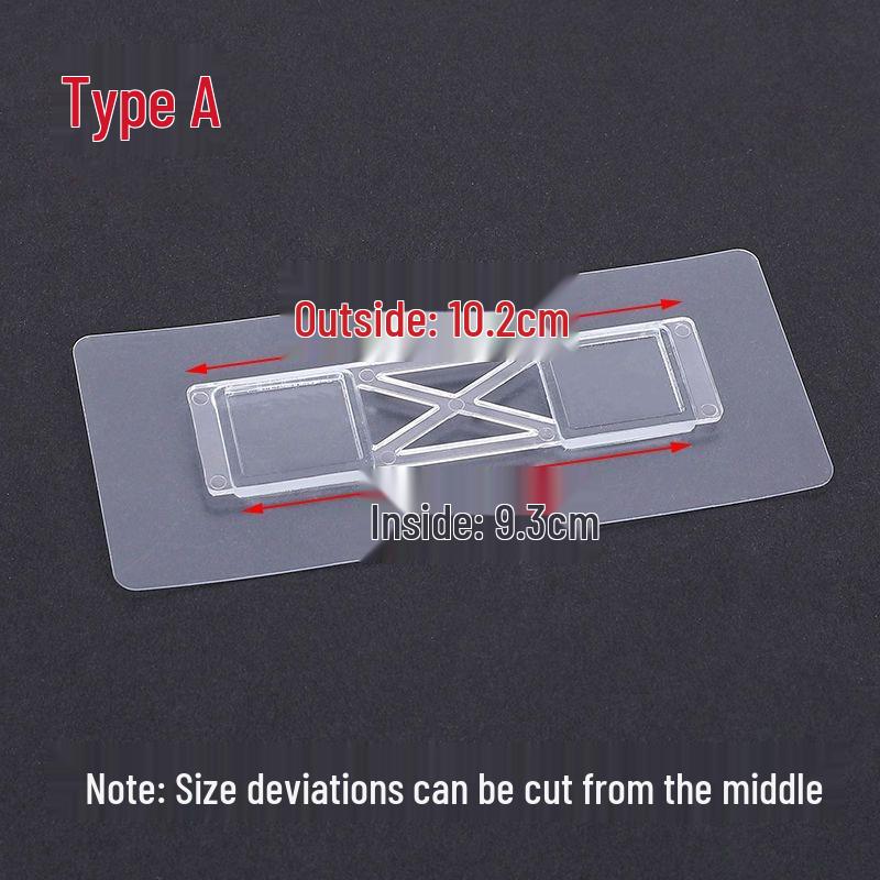 Multi-Purpose No-Punch Holder for Tissue Boxes, Toothbrushes, Chopsticks, and More with Strong, Traceless Adhesive.