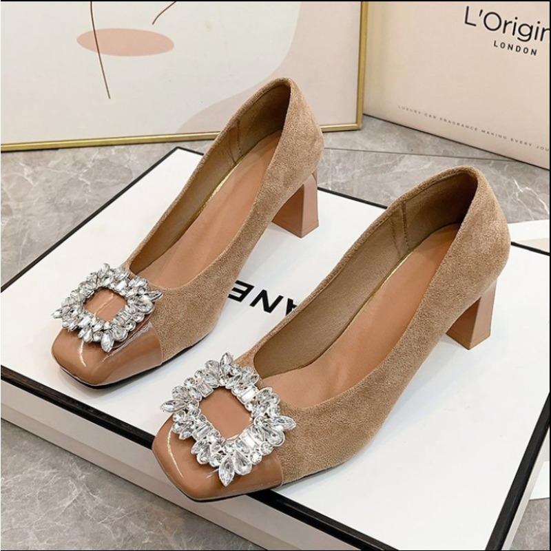 Fashion 2025 Casual Heels Square Toe Sexy Pump Chunky Sandals Basketball Platform Burgundy Straps Latest Retro