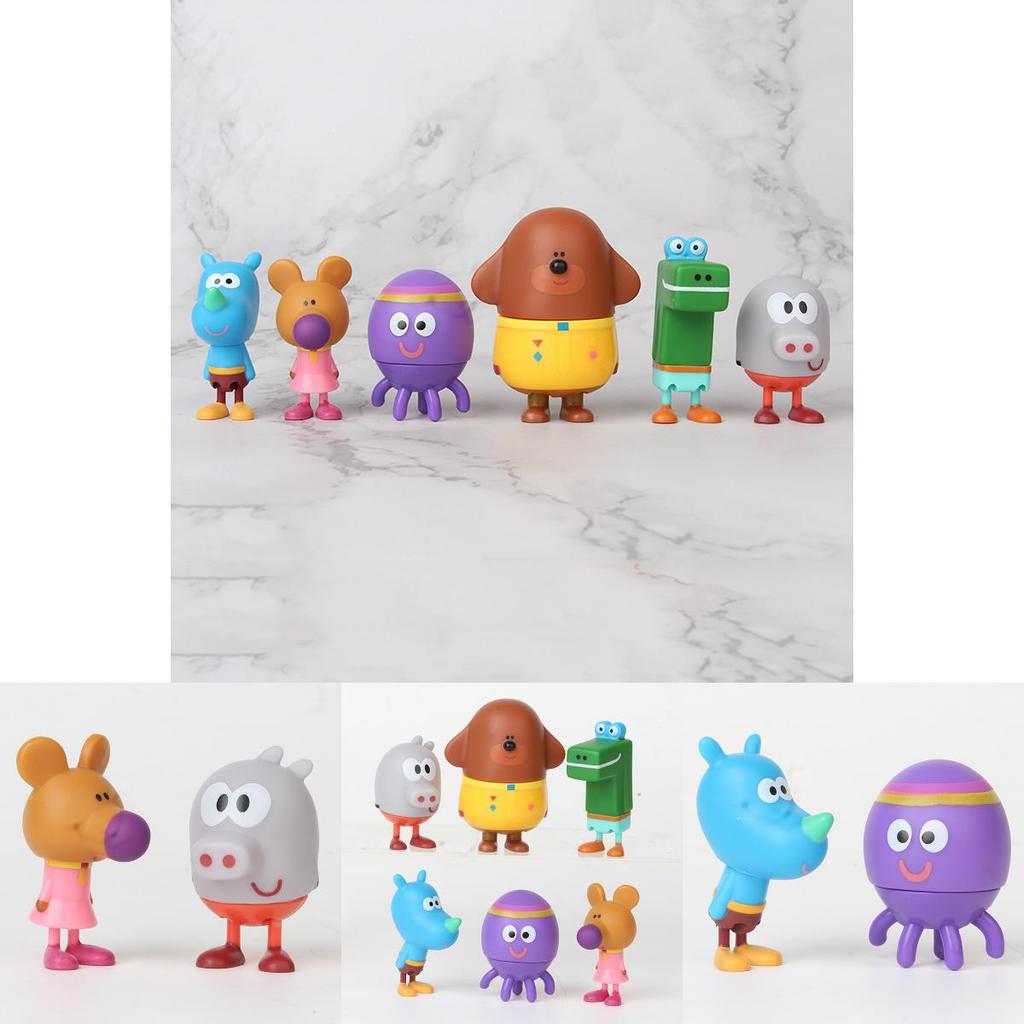 Delightful Hey Duggee 6-piece Action Figure Toy Set With Badge Perfect For Kids Xmas