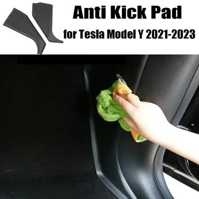 Anti Kick Pad for Tesla Model Y 2021-2023 Front Door Rest Pedal Side Guards Protector Sticker Protection Cover Modely HW4.0 2024