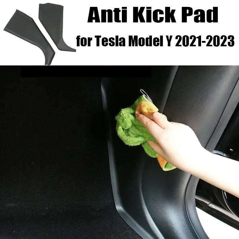 Anti Kick Pad for Tesla Model Y 2021-2023 Front Door Rest Pedal Side Guards Protector Sticker Protection Cover Modely HW4.0 2024
