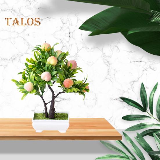 Elens Store 1Pc Artificial Flower Peach Tree Bonsai Home Office Garden Desktop Party Decor