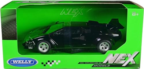 Willy Lamborghini Countach LP5000S 1988 (Black) 1/24 Scale Diecast Model Car