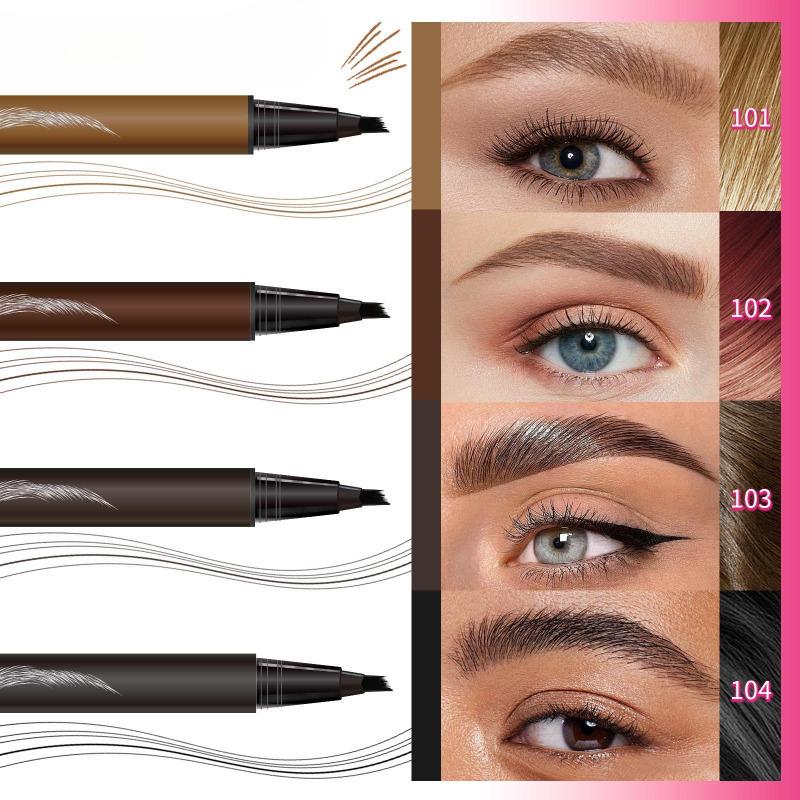 Liquid Brow Pencil Creates Wild Eyebrows with A Natural Long-lasting Quick-drying Waterproof Perspiration Fine Comb
