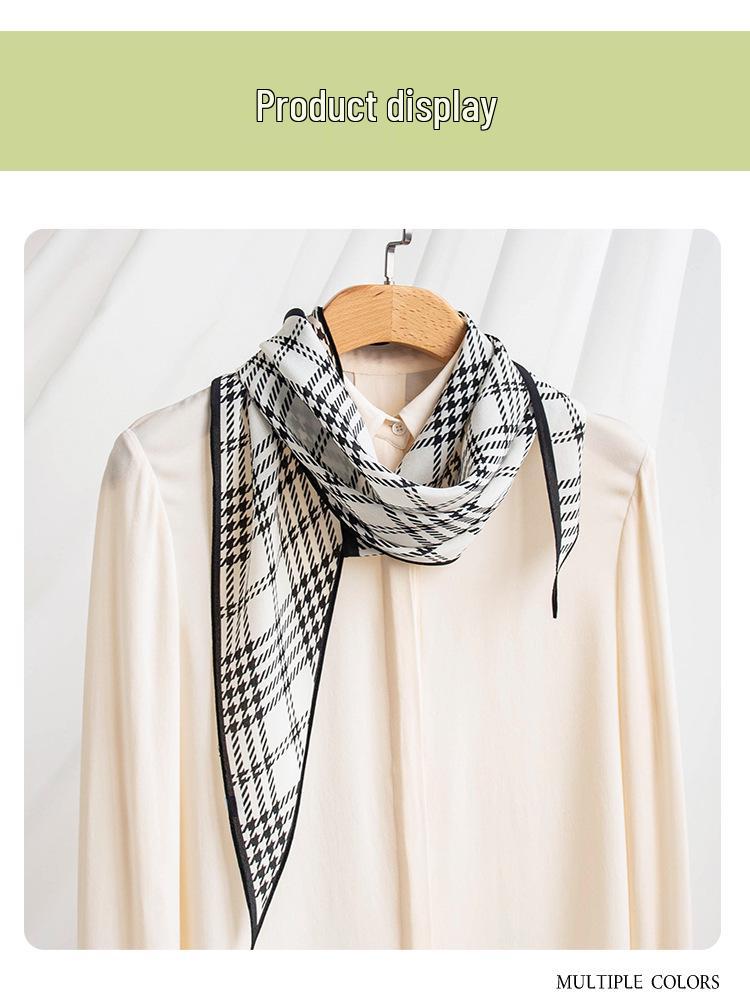 Elegant Versatile 100% Mulberry Silk Scarf: Autumn Women's Crepe de Chine Sunscreen Shawl