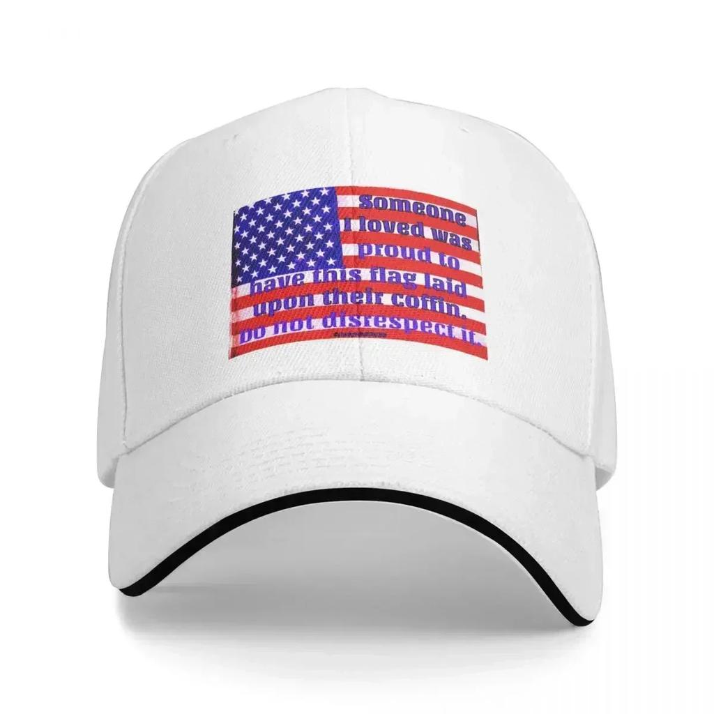 Memorial To Loved One USA Flag Baseball Cap Hat Luxury Brand Golf Wear Cosplay Designer Unisex Womens