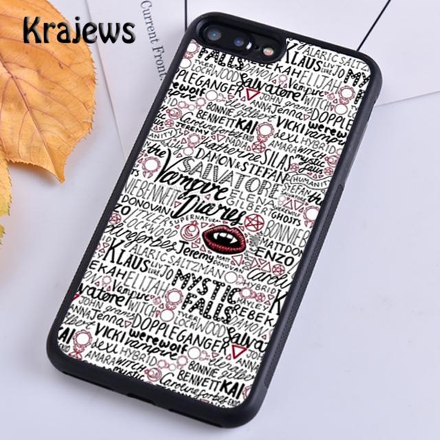 Krajews The Vampire Diaries Phone Case Cover For iPhone 17 Air 16 15 14 Plus 11 12 13 Pro Max Coque Shell Fundas