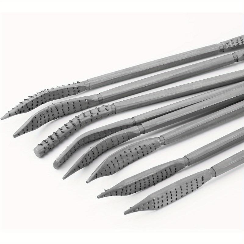 8 ks/Sada Oboustranná sada pilníků na řezbářství Dřevěná sada rašplí pro broušení dřeva