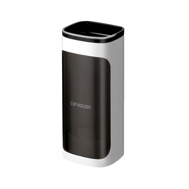 

Household Wall-Mounted Automatically Drop Disposable Cup Holders Punch-Free Paper Cups Dust-Proof Drinking Fountain Racks