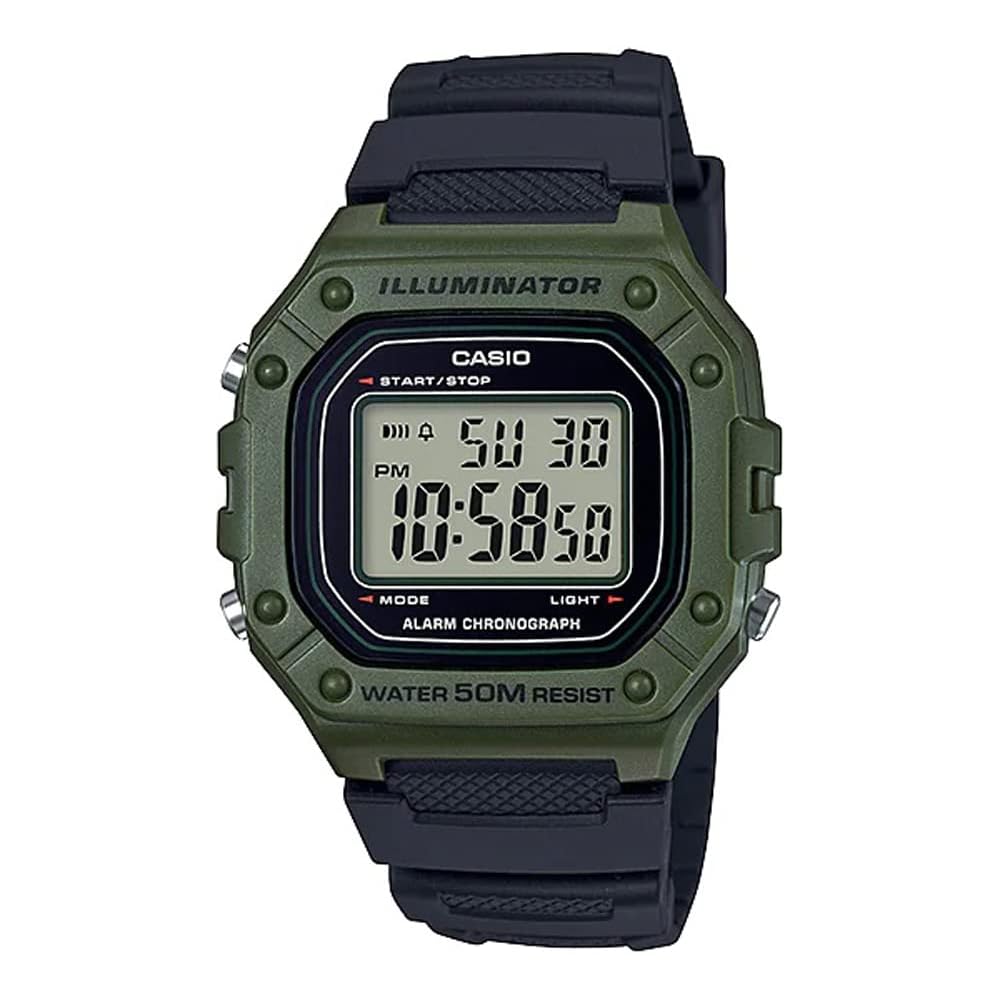 [Casio] CASIO Standard Digital Watch W-218H-3AV Men s & Women s Cheap Casio Olive Green Overseas Model [Parallel Import]