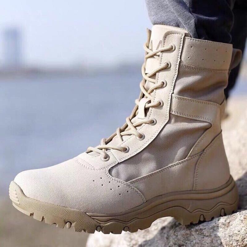

Ультралегкі літні високі туристичні черевики, нековзні та дихаючі, тактичний дизайн для чоловіків та жінок 42