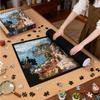 Tapis de Puzzle en Feutre 1500 Pièces - Rouleau Décoratif Portable pour la Maison, Tapis de Jeu pour Puzzles et Accessoire d'Ornement Mural pour Salon