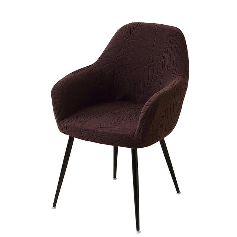1/4Pcs High Arm Chair Cover Elastic Dining Armchair Slipcover Leaf Jacquard Seat Covers For Home Wedding Fundas Para Sillas