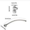 Toilet Hose Kit Inlet Pipe Fit 38 Compression X 78 Ballcock Toilets 12NPT Inlet X 38 Outlet Leak-Proof Connector Shut-Off Valve