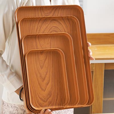 Plastic Tableware Fruit Household Buffet Plate Decorative Candy Trays Rectangular Dessert Dinner Plate Outdoor Tableware