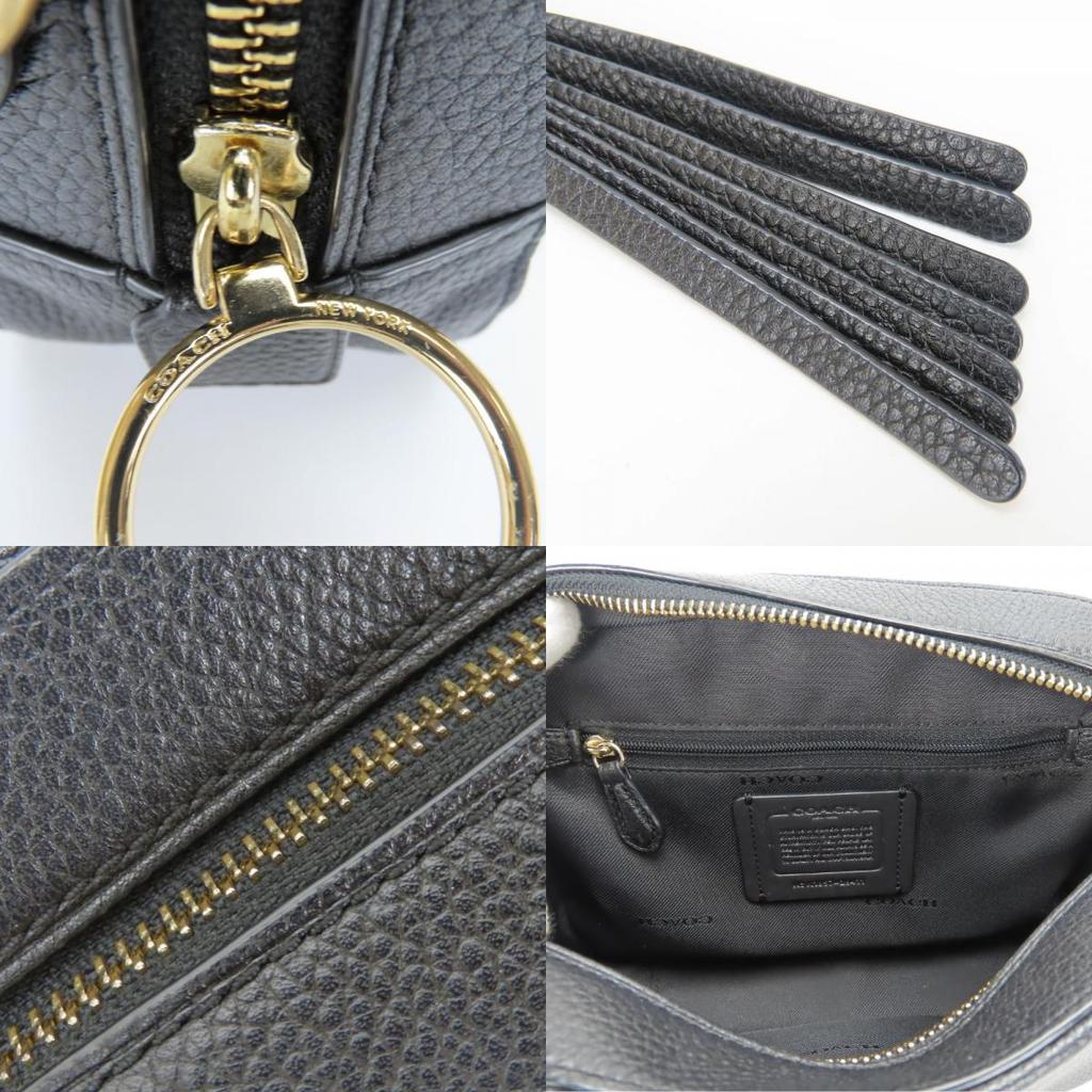 Used COACH Shoulder Bag 29411 Camera bag leather black Pochette