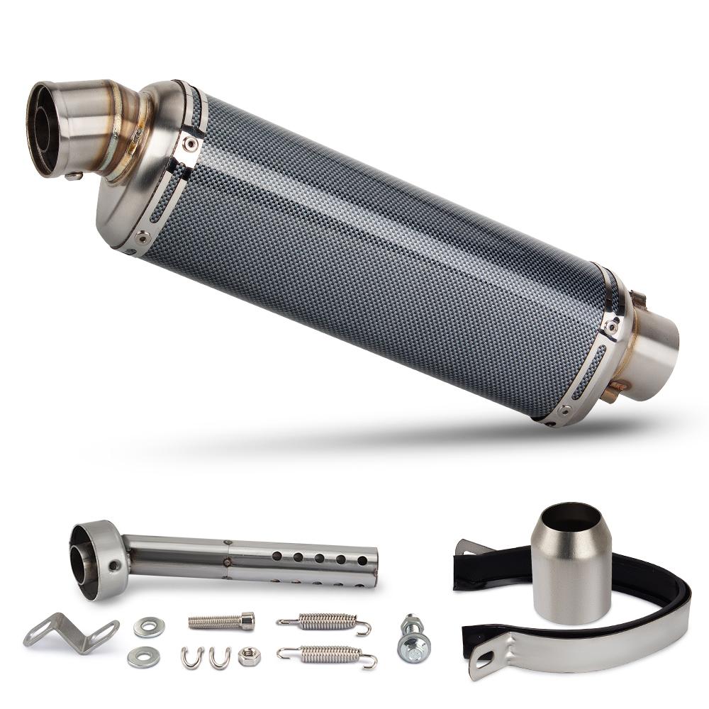Universel 51mm Motorcykel Udstødning Lyddæmper Escape Moto med DB Killer Til PCX125 FZ1N Z900 CBR500R R6 R25 R3 R1 250SR 400NK
