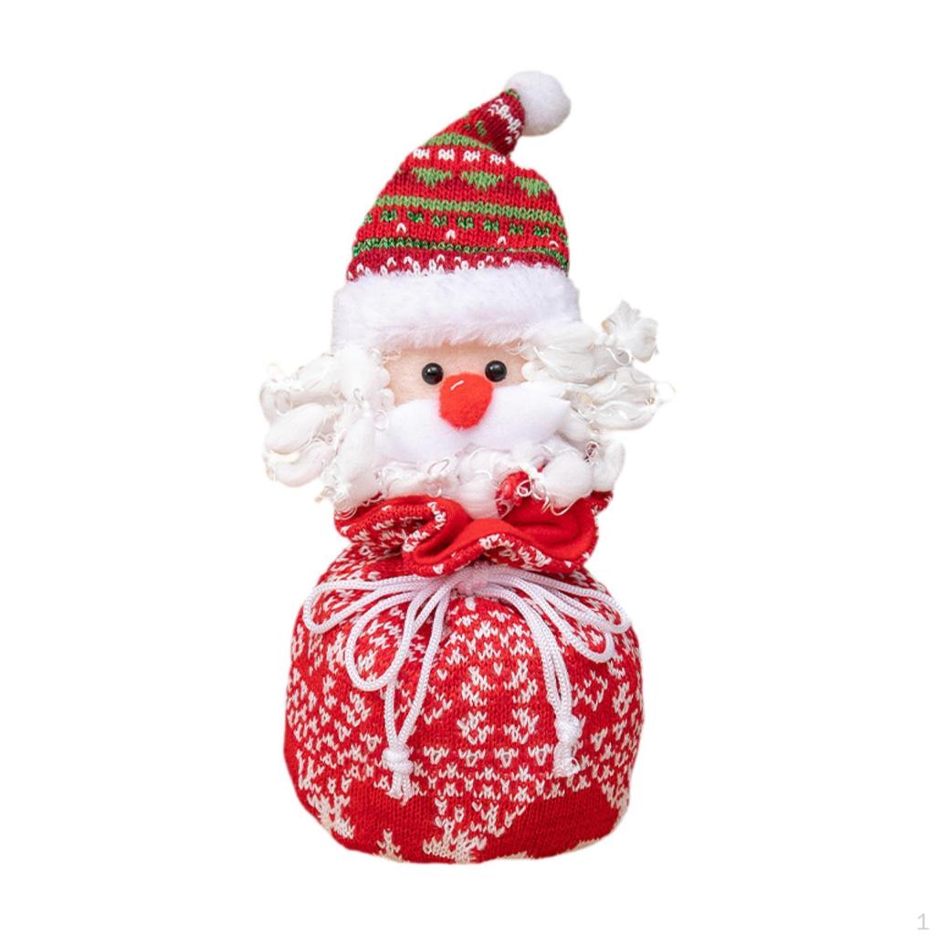 Christmas Gift Doll Bag Apple Goodie Wrapping Reusable Drawstring Treat