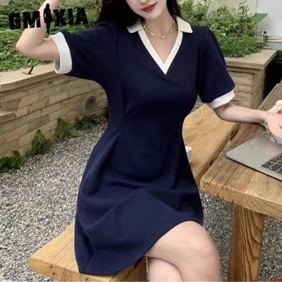 V-neck Waist A-line Dress Small Design Sense of Small Dress Women Summer