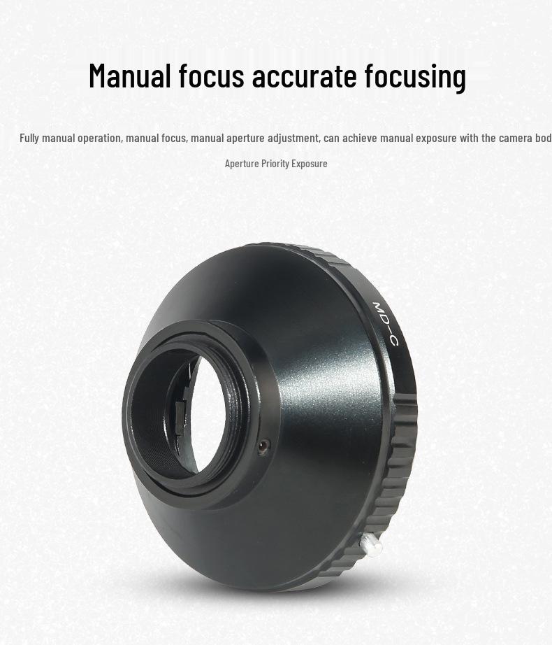 MD-C Adapter Ring for Minolta MC/MD Lenses To C-Mount Cinema Cameras