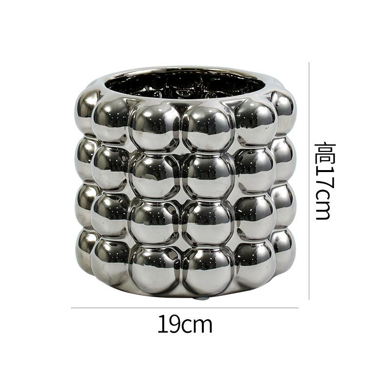 Nordic Style 3D Ceramic Vase Flower Arrangement Device Pen Holder, Makeup Brush, Storage Jar Flower Pots Home Decor