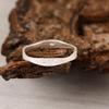 Minimalist Beaded Sterling Silver Band Ring, Dainty Stackable Ring Gift for Her.