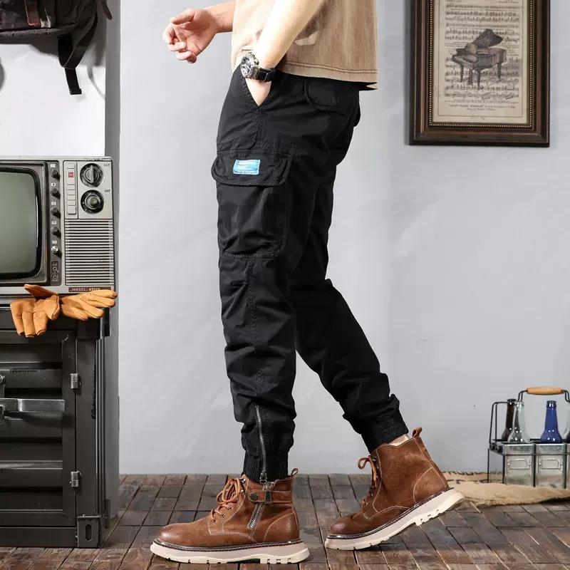 Direct Sales Direct Supply, Spring And Autumn Overalls, Toe-Tied Camouflage Multi-Bag Pants, Retro Washed Pants, Men And Women Of The Same Style