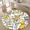 1pc Dogs Cats Office Round Area Rug, Indoor Mat Suitable ForOffice, Under Office Chairs Bedroom Living Room Home Decor, Room Deco 043