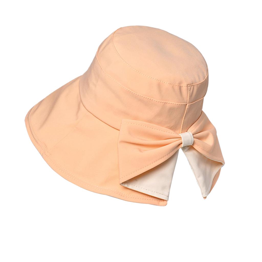 Women's Fashion Bowknot Big Brim Sun Visor Bucket Hat