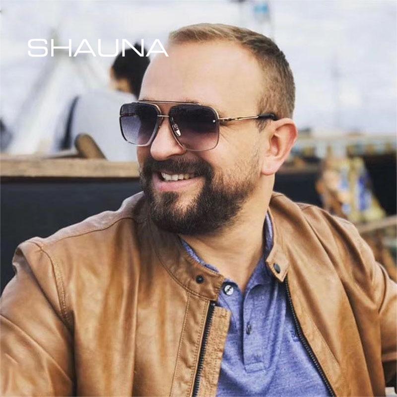 SHAUNA Vintage Square Double Bridges Woman Sunglasses Brand Designer Ins Popular Fashion Gradient Shades UV400 Female Sun Glasses