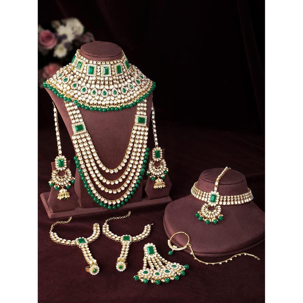 Ethnic Traditional Kundan Dulhan Bridal Jewellery Set Gift for Women