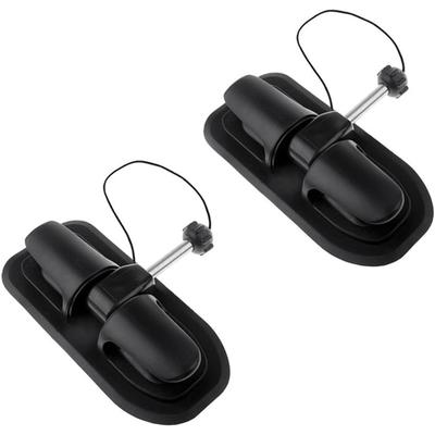 1 Pair 200mm Universal Kayak Paddle Lock Pads – Replacement Brackets For Inflatable Boats, Kayaks, Canoes – Rubber/Plastic, Black/Gray