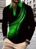 Stylish Long-sleeve Polo Shirt, Unique Pattern for Daily Wear.