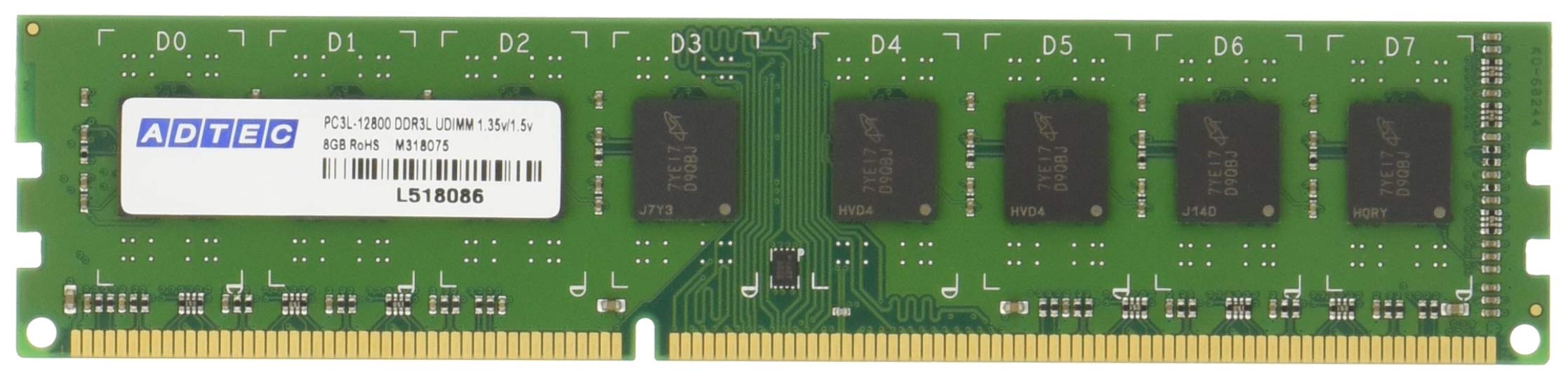 

Adtech Unbuffered DIMM 8GB x 2 disk set DDR3-1600/PC3-12800 ADS12800D-8GW