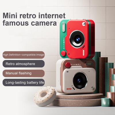 Mini Digital Camera with 1.77-in IPS Screen 1080P Retro CCD Camera with Lanyard Video Recording Photo Taking Kids Adults Thumb Camera Toy