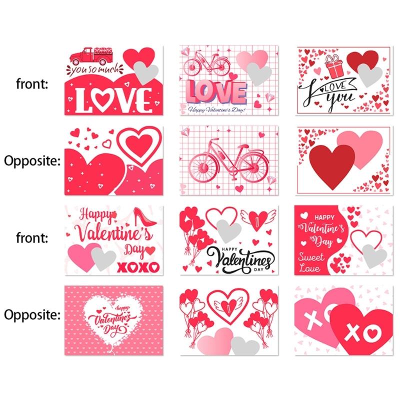 6PCS Valentines Party Scratch Off Cards Set Includes 8 Love Sticker Practical Paper Craft For Couple Game Night Activities