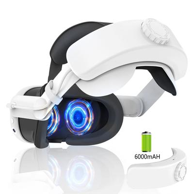Pasek na głowę z baterią do Meta/Oculus Quest 3, regulowane akcesoria wymienne do paska Elite do Oculus/Meta Quest 3
