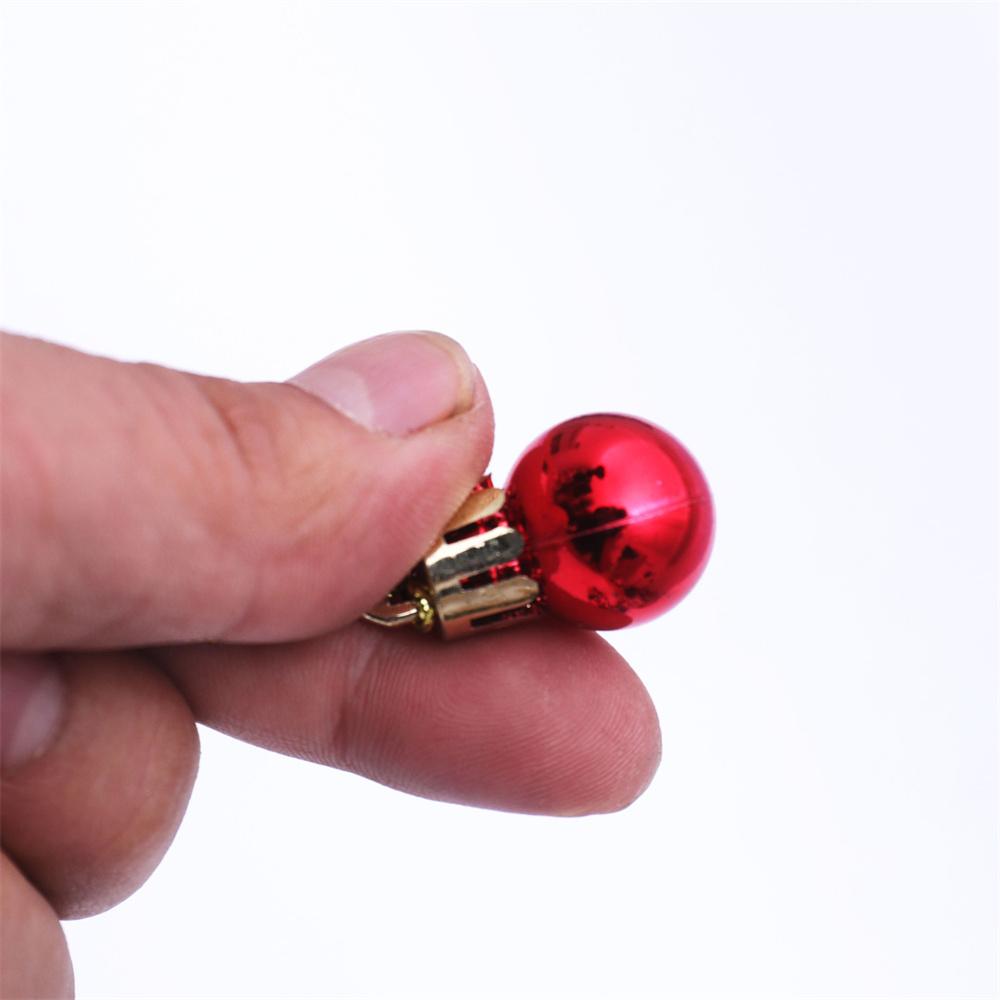24 Stück/Box 2 cm Mini Weihnachtskugel Anhänger Weihnachtsfeier Hängekugel Ornament Einkaufszentrum Decke Fenster Weihnachtsbaum Deko