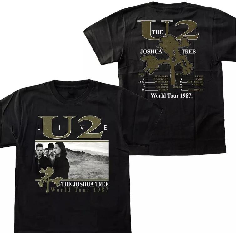 U2 Band The Joshua Tree World Tour Heavy Cotton Black All Size T Shirt Unisex T-Shirt