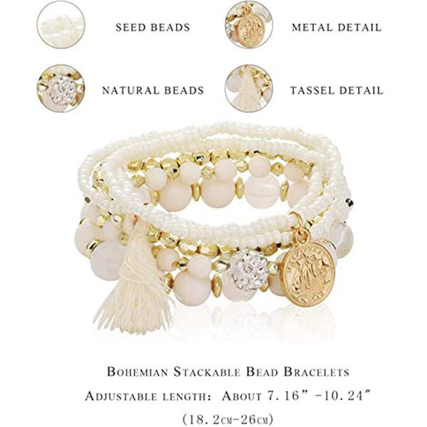 Fako Bijoux® - Buddha Natuursteen Armbanden Set - Boeddha Kralen Armbanden - Tijgeroog