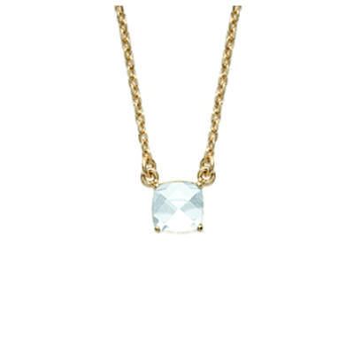[K3677] - Gold Plated Necklace 'Unique' White Gold - 6 Mm